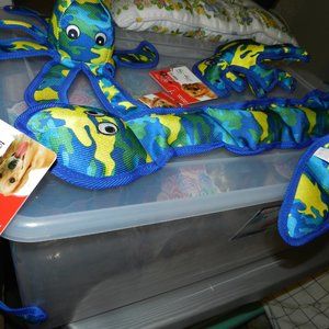 Pet Lou Sea Warrior Dinosaur  Toy Pet  Durable Plush Soft Toy 13 "L  Blue NW!